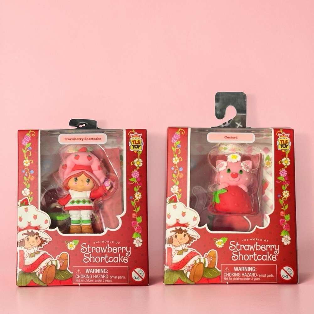 Strawberry Shortcake Mini Collectible 2 Figures Cute Toy Doll Kids Gift Display
